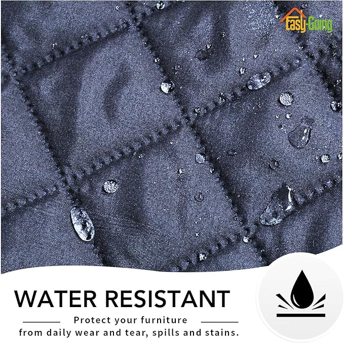 Easy-Going Oversized Recliner Cover Reversible Couch Cover Sofa Cover for Living Room Water Resistant Furniture Protector with Elastic Straps for Pets Kids (Oversized Recliner, Dark Blue/Light Blue)
