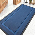OLANLY Front Door Mat Indoor Outdoor Entrance, Waterproof All-Season, All-Weather Doormat, Sturdy Natural Rubber, Low Profile, Easy Clean Patio Porch Entryway Mat, 47x23, Navy Blue
