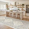 3x10 Runner Rug Non Slip Washable for Entryway, Front Porch, Vintage Hallway Runner for Laundry Room, Bedroom, Stain Resistant Thin Indoor Kitchen Mats for Floor(Beige,3'x10')