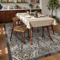 4' X 6' Washable Area Rug Vintage Traditional Persian – 4'x6, Taupe