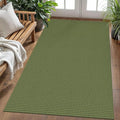 KOZYFLY Washable Area Rug 4x6 ft Non Slip Rubber Backed Living Room Rugs Braided Woven Cotton Kitchen Rugs Indoor Entryway Rug Floor Carpet for Dining Living Room Bedroom, Bright Green/Earthy Green
