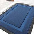 OLANLY Front Door Mat Indoor Outdoor Entrance, Waterproof All-Season, All-Weather Doormat, Sturdy Natural Rubber, Low Profile, Easy Clean Patio Porch Entryway Mat, 35x23, Navy Blue