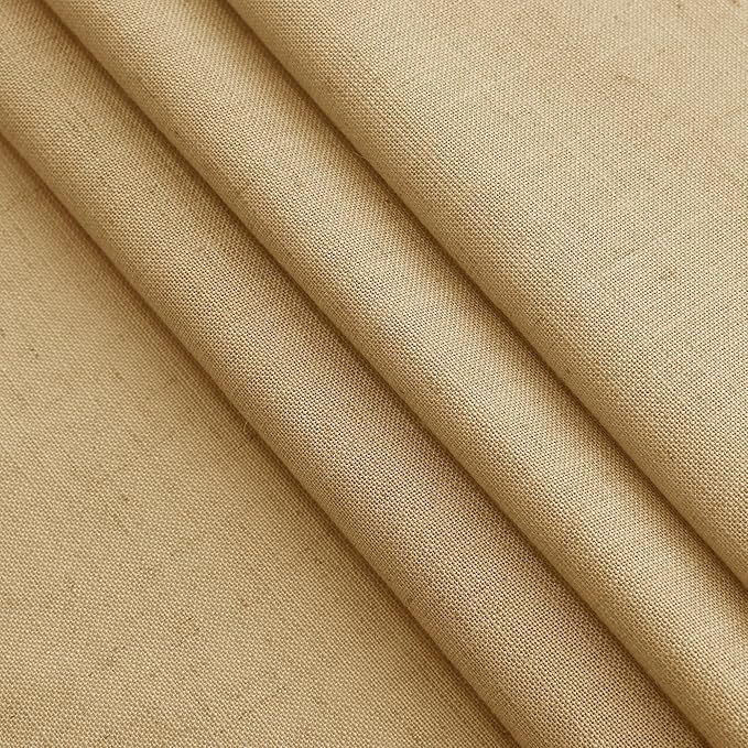 Gold Yellow Linen Curtains 72 Inch Length for Living Room Sheer Lightweight Door Drapes 2 Panels Set for Kids Bedroom Light Filtering Back Tab Rod Pocket Curtain for Kitchen Protect Privacy 52x72