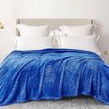 Exclusivo Mezcla Plush Fuzzy Fleece Bed Blanket King Size, Super Soft, Fluffy and Warm Blankets for Couch, Bed, All Season (Cobalt Blue, 90x104 inches)
