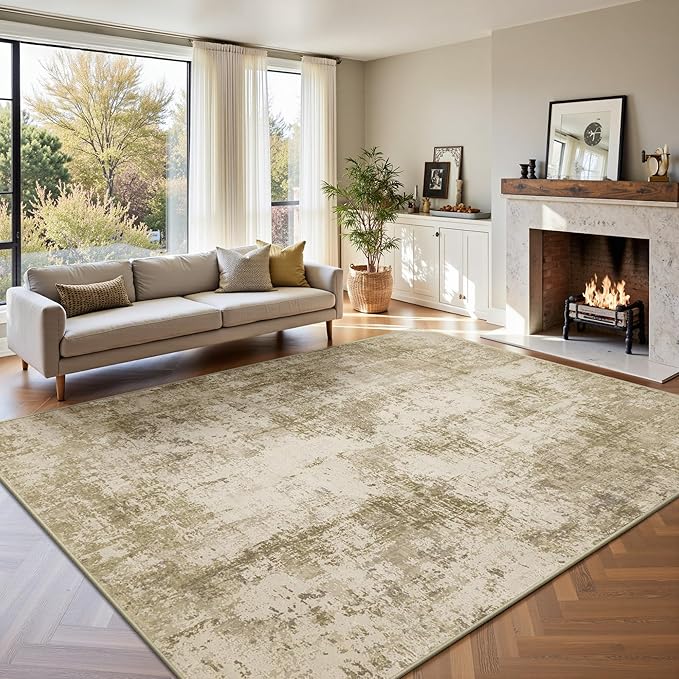 LEPEII 5x7 Area Rugs, Rugs for Living Room, Indoor Non-Slip Washable Rug for Bedroom, Dining Room, Low Pile Home Decor Neutral Area Rug