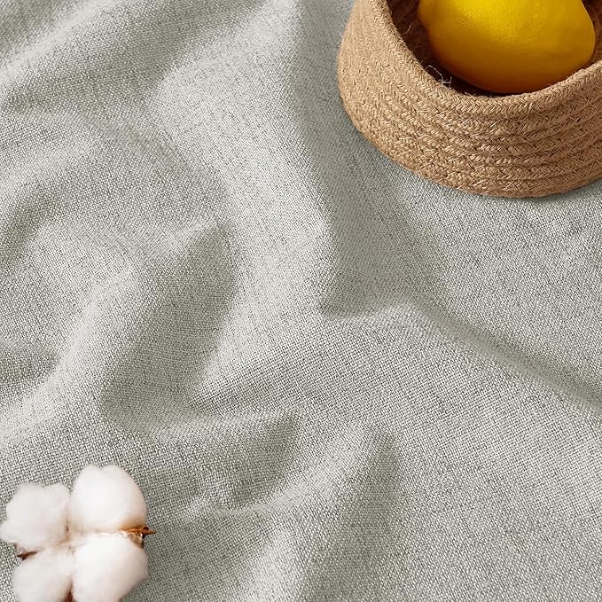 RYB HOME 100% Blackout Cream Curtains, Linen Texture Thermal Insulated Drapes for Bedroom/Living Room/Office/Nuesery, Privacy Farmhouse Full Blackout Window Treatment, W52xL90 Inch Long, 2 Panels