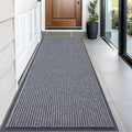 OLANLY Front Door Mat Indoor Outdoor Entrance, Waterproof Heavy Duty Doormat, Fade Resistant, Low Profile, Easy Clean Patio Porch Welcome Floor Mats for Entry, 59x23, Grey