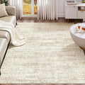 10x12 Area Rug Living Room Rugs - Washable Neutral Modern Abstract Soft Thin Rug Indoor Floor No Slip Rug Carpet for Bedroom Under Dining Table Home Office Decor - Beige/Brown