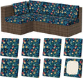 8Pcs Stretch Patio Cushion Covers, Outdoor Couch & Sofa Replacement Slipcovers for Patio Furniture Cushion Covers, Washable Reusable Furniture Protector