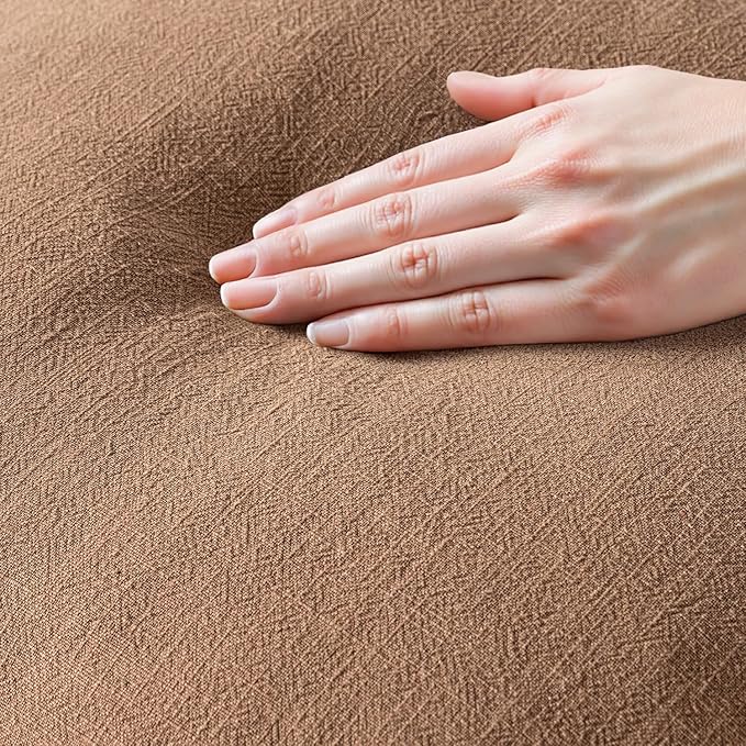 MIULEE Decorative Throw Pillow Covers Neutral Linen Fringe Throw Pillows Euro Shams Set of 2 Brown Boho Farmhouse Cushion Covers for Couch Sofa Bed Living Room Spring Home Decor 26x26 Inch