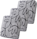Smiry Printed Couch Cushion Covers, Stretch Soft Couch Covers for Sofa, Washable Non-Slip Sofa Slipcover Furniture Protector for Indoor and Outdoor (3 Pack, Grey and Black)