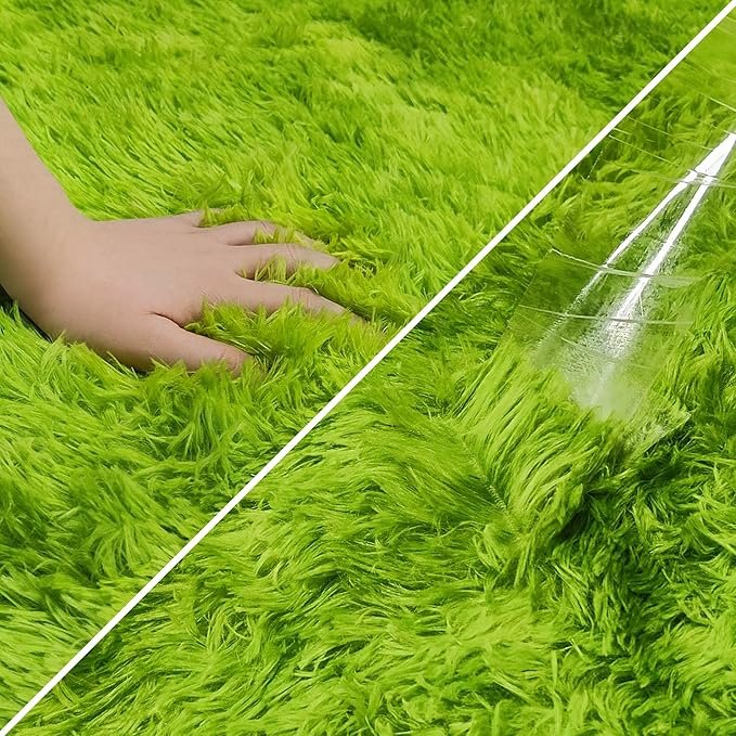 Small Tie-Dyed Area Rug for Bedroom 2x3 Mini Green Fluffy Rug Mat Bedside Throw Rug for Kids Room Boys Teens Nursery Baby Dorm Living Room Home Decor Aesthetic Carpets