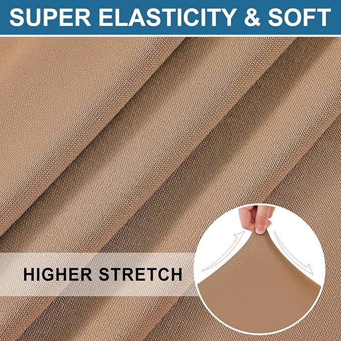 Smiry Printed Couch Cushion Covers, Stretch Soft Couch Covers for Sofa, Washable Non-Slip Sofa Slipcover Furniture Protector for Indoor and Outdoor (1 Pack, Camel)