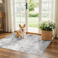 Abstract 2x3 Entryway Area Rugs: Washable Water Resistant Kitchen Rug Non-Slip Durable Doormat Ultra Soft Bedroom Beside Carpet Indoor Low Pile Floor Mat for Bathroom Stove Sink Area(2x3,Light/Grey)