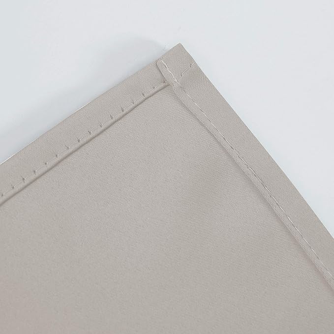 LEMOMO Light Beige Thermal Blackout Curtains/52 x 95 Inch/Set of 2 Panels Room Darkening Curtains
