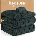 Bedsure GentleSoft King Size Spring Blanket for Bed - Super Soft Cozy Blankets for Kids Girls, Large Fuzzy Fleece Throw for Bedroom Decor, Dark Green,108x90 Inches