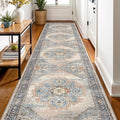 3x12 Washable Hallway Runner Rug – Blue