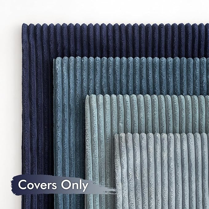 MIULEE Summer Throw Pillow Covers 18x18 Inch Set of 4 Western Neutral Decorative Cushion Covers Soft Boho Farmhouse Modern Coastal Spring Decor for Couch Bed Sofa Living Room Dark Blue Navy Series
