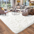 Rugs for Living Room 10x14, Soft Shaggy Modern Shag Area Rug for Bedroom, Upgrade Non-Slip Plush Fluffy Carpet for Kids Boys Girls Room Home Decor Aesthetic, Cream White
