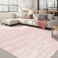 Nakagishi 9x12 Area Rugs Living Room: Washable Large Vintage Rug Neutral Non-Slip Soft Stain Resistant Indoor Carpet for Bedroom Nursery Dining Room Office Playroom - Pink-01