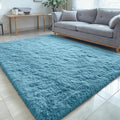 OLANLY 5x7 Machine Washable Large Area Rugs for Living Room, Bedroom, Soft Fluffy Shaggy Bedside Rug, Indoor Floor Carpet for Kids Girls and Boys, Dorms, Nursery, Home Decor Aesthetic, Slate Blue