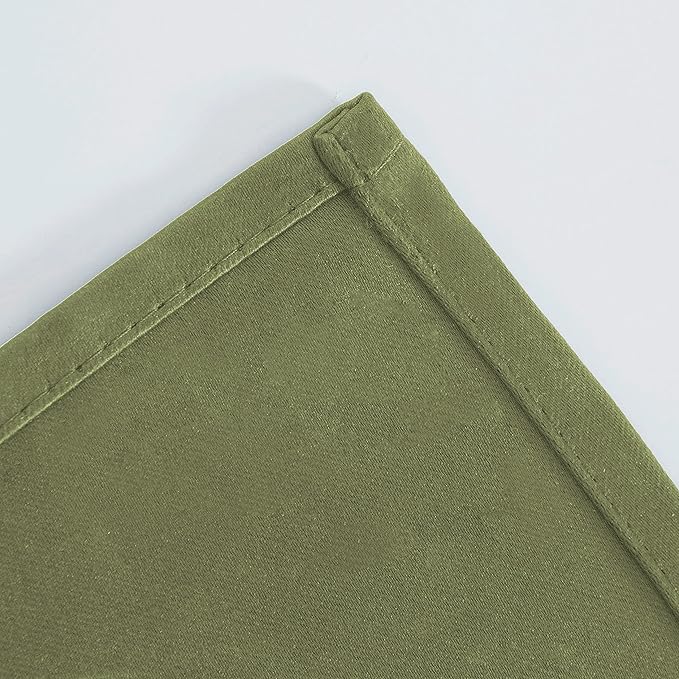 LEMOMO Olive Green Thermal Blackout Curtains/52 x 72 Inch/Set of 2 Panels Room Darkening Curtains for Bedroom