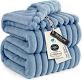 Bedsure GentleSoft Blue California King Size Blanket for Couch - Cozy Soft Blankets for Women, Cute Small Fleece Throws for Girls, Birthday Gifts for Women, 102x96 Inches