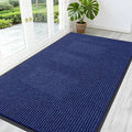 OLANLY Front Door Mat Indoor Outdoor Entrance, Waterproof Heavy Duty Doormat, Fade Resistant, Low Profile, Easy Clean Patio Porch Welcome Floor Mats for Entry, 59x30, Blue