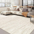 Nakagishi 8X10 Area Rugs Living Room: Washable Large Vintage Rug Neutral Non-Slip Soft Stain Resistant Indoor Carpet for Bedroom Nursery Dining Room Office Playroom - Beige-01
