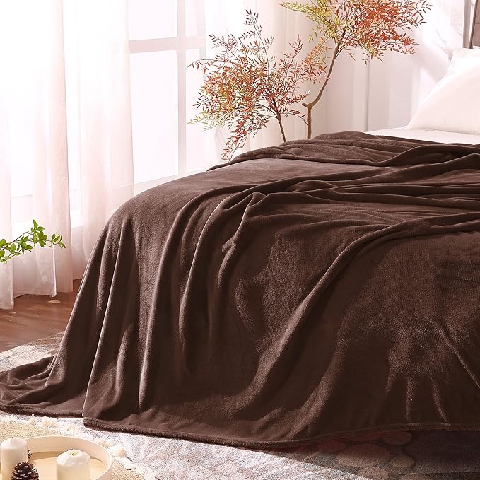 BEDELITE Fleece Blanket Brown Throw Blankets for Couch & Bed, Luxury Plush Cozy Fuzzy Blanket 50" x 60", Super Soft Warm Lightweight Throw Blanket for Travel Camping