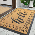 Yimobra Welcome Mats for Front Door 29.5x17, Heavy Duty Waterproof Outdoor Door Mat Outside Entrance, Non-Slip Low Profile Indoor Entryway Mat for Garage Patio, Yellow