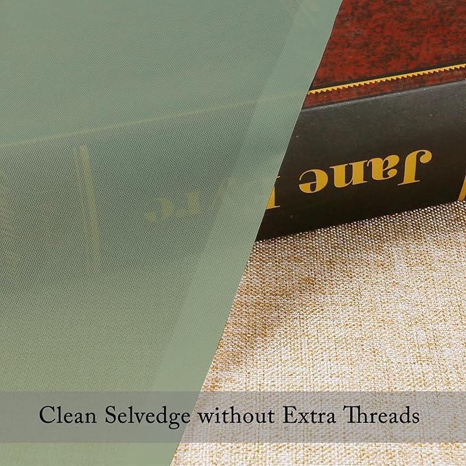 OWENIE Sage Green Sheer Curtains 36 Inches 2 Panels Set - Kitchen Tiers Valances Curtains Light Filter Rod Pocket Voile Cafe Curtains for Kitchen Bathroom Small Half Window, 42 in W x 36 in L