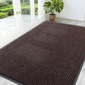 OLANLY Front Door Mat Indoor Outdoor Entrance, Waterproof Heavy Duty Doormat, Fade Resistant, Low Profile, Easy Clean Patio Porch Welcome Floor Mats for Entry, 59x40, Tan