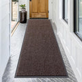 OLANLY Front Door Mat Indoor Outdoor Entrance, Waterproof Heavy Duty Doormat, Fade Resistant, Low Profile, Easy Clean Patio Porch Welcome Floor Mats for Entry, 71x30, Tan