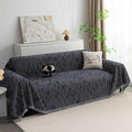 MYSKY HOME Couch Covers for 3 Cushion Couch Sofa, Sectional Couch Cover L Shape Chenille Couch Cushion Covers for Pets, Furniture Protector Cover for Dogs, Kids, 71"X150", Navy