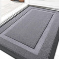 OLANLY Front Door Mat Indoor Outdoor Entrance, Waterproof All-Season, All-Weather Doormat, Sturdy Natural Rubber, Low Profile, Easy Clean Patio Porch Entryway Mat, 33x21, Classic Gray
