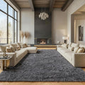 ONASAR Grey Area Rugs 9x12 Living Room, Gray Large Fluffy Shag Bedroom Rug, Soft Plush Thick Shaggy Big Floor Carpet for Kids Boy and Girls Teen Dorm Nursery Indoor Home Decor Aesthetic