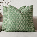 Foindtower Set of 2 Decorative Vintage Floral Print Throw Pillow Covers Neutral Modern Farmhouse Cushion Covers Boho Home Decor For Sofa Couch Chair Bedroom Living Room Outdoor,20×20 Inch,Forest Green