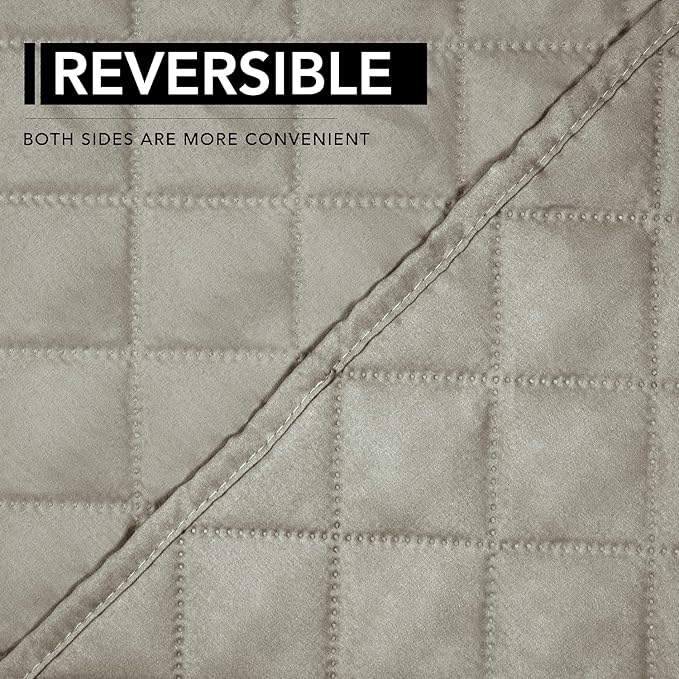 Easy-Going Oversized Recliner Chair Slipcover Reversible Sofa Cover Water Resistant Couch Cover Furniture Protector with Elastic Straps for Pets Dog (Oversized Recliner, Beige/Beige)