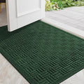Mibao Front Door Mat Indoor Outdoor Entrance, Dirt Trapping Welcome Mats, Non-Slip Doormats, Low Profile Front Entryway, 36" x 24", Green