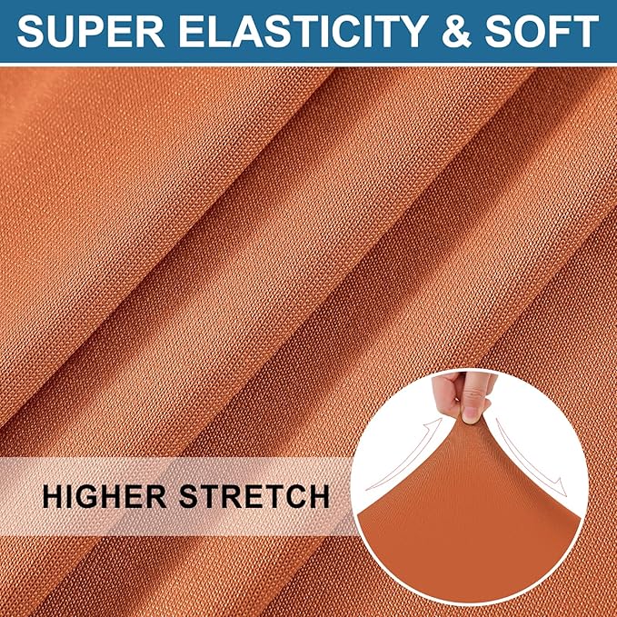 Smiry Printed Couch Cushion Covers, Stretch Soft Couch Covers for Sofa, Washable Non-Slip Sofa Slipcover Furniture Protector for Indoor and Outdoor (3 Pack, Rust)