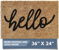 Barnyard Designs Doormat Welcome Mat for Outdoors, Large Front Door Entrance Mat, Brown (Hello, 36x24)