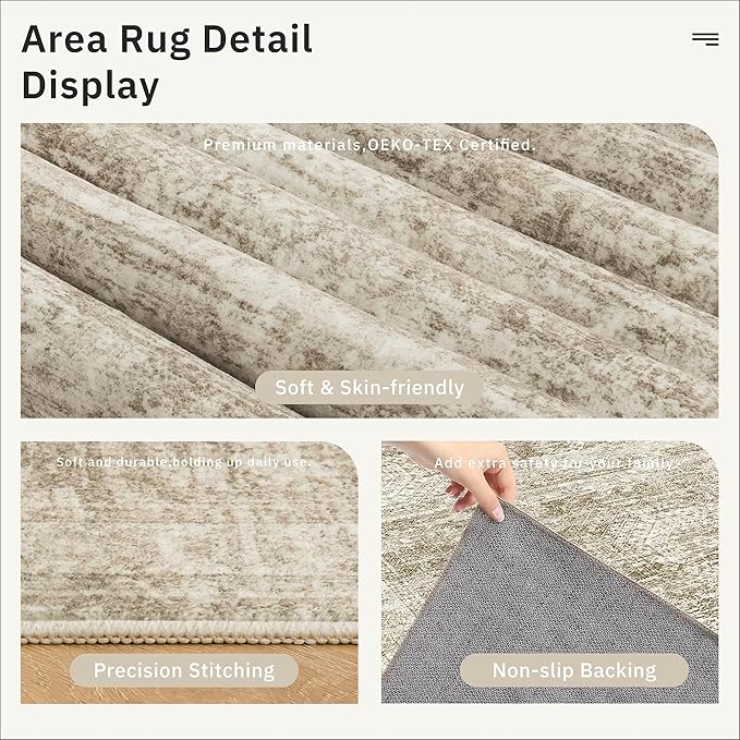 3x20 Hallway Runner Rug - Extra Long Carpet Runners for Hallways 20ft Non Slip Stain Resistant Rugs Runner for Living Room Bedroom 20 Feet Floor Carpet for Kitchen, Brown