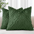 decorUhome Throw Pillow Covers 20x20 Inch Set of 2, Soft Plush Faux Wool Forest Elf Solid Couch Pillow Covers, Accent Farmhouse Neutral Square Pillow Cases for Sofa Bed Living Room