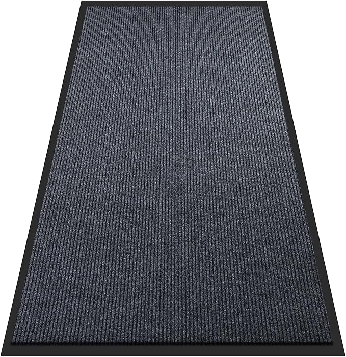 8'x4' Front Door Mat, Extra Large Indoor Outdoor Doormat, Heavy Duty Commercial Floor Mat, Non Slip Rubber Backing Welcome Mats for Entryway, High Traffic Area, Waterproof, Low-Profile, Easy to Clean