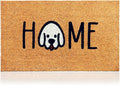 Home Dog - 17"x29" - Coir Door Mat with Heavy Duty Backing - Welcome Mats for Entryway, Porch - Anti-Slip PVC & Coconut Fiber Surface - Natural Home Accessories, Minimalist Original Design