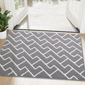 OLANLY Front Door Mat, Non-Slip Rubber Backing, Dirt Resistant and Absorbent, Washable, Easy to Clean Low-Profile Indoor Doormat for Back Door, Entryway, Inside Entrance, 48x32, Grey