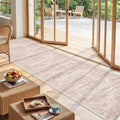 Long Bathroom Rugs Runner - Washable Runner Rugs for Hallway 2x10, Ultra-Thin Soft Kitchen Carpet Runner, Anti Slip Backing Runner Rugs for Entrance, Bedroom, Living Room(2'x10', Pink/Ivory)