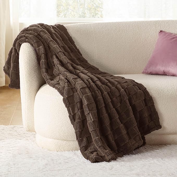 Bedsure GentleSoft Twin Blanket for Bed Brown - Super Soft Cozy Blankets for Kids Girls, Cute Fuzzy Fleece Throws for Bedroom Couch, 60x80 Inches