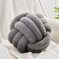Uvvyui Knot Pillow Ball, Soft Home Decorative Pillows, Round Throw Pillow, Handmade Knotted Plush Pillow, Round Boucle Pillow Cushion (11 Inches Dark Gray)